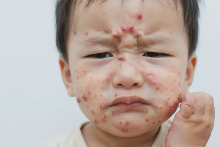 幼兒面部經(jīng)常起濕疹不管它會(huì)自己好嗎(圖1)