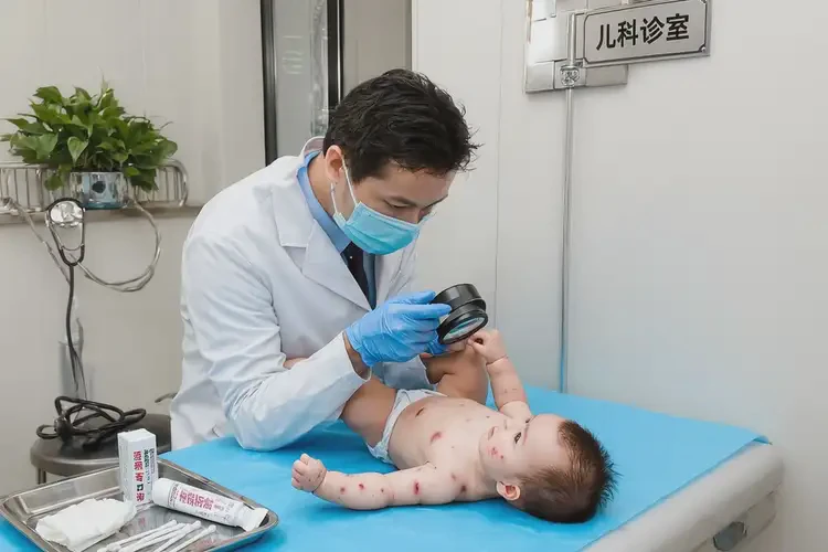 嬰兒臉上偶爾起濕疹不管它會自己痊愈嗎(圖1)