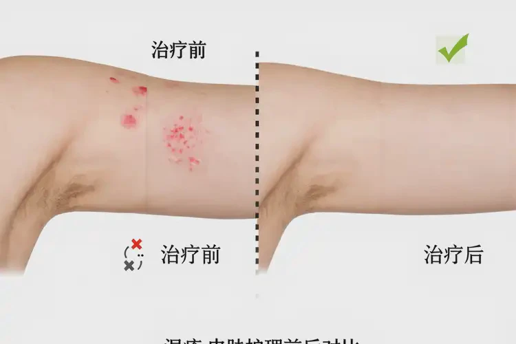 女生手臂上長(zhǎng)濕疹不管它會(huì)自己痊愈嗎(圖2)