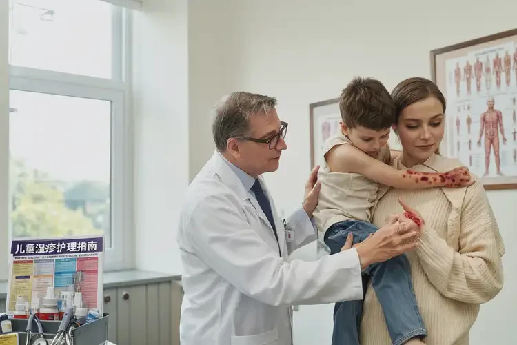 小兒手上經(jīng)常起濕疹不管它會(huì)自己好嗎(圖1)