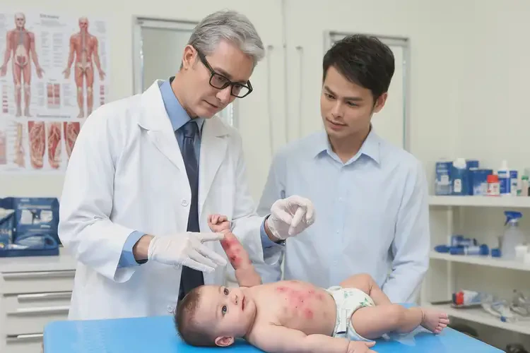 嬰兒屁股上出濕疹能靠自己自愈嗎(圖1)