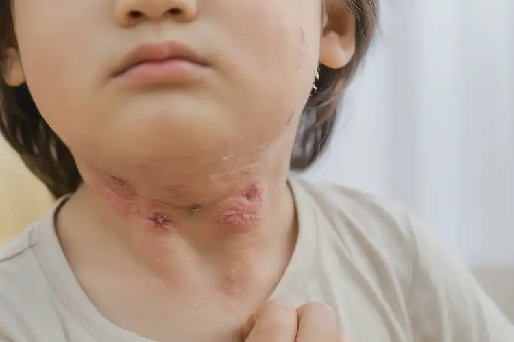 兒童脖子上偶爾起濕疹可以徹底自愈嗎(圖4)