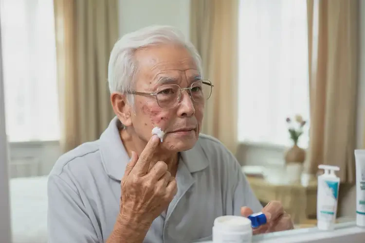 老年人臉上出現(xiàn)濕疹不管它會(huì)自己自愈嗎(圖3)