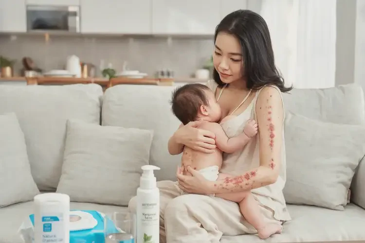 哺乳期妈妈手上出湿疹能不能彻底自愈(图1)