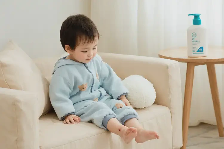 小兒大腿上容易長濕疹不管它會自己好嗎(圖1)