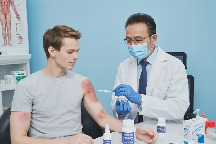 青少年手臂上起濕疹不管它會自己好嗎(圖1)