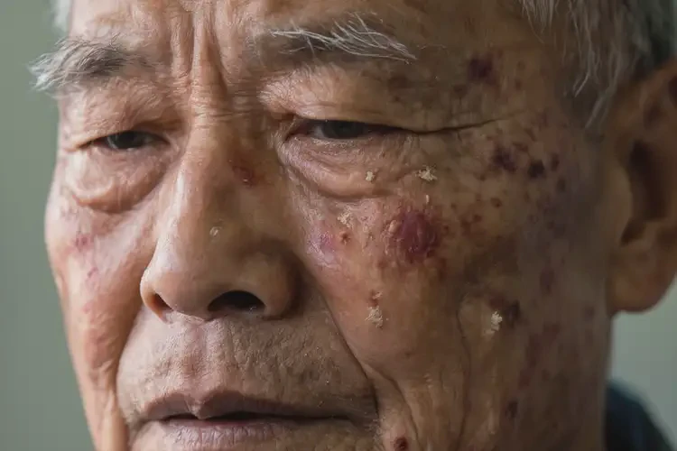 老年人臉上出現(xiàn)濕疹不管它會(huì)自己自愈嗎(圖4)