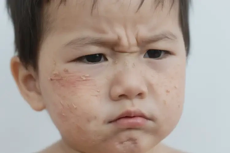 小孩脸上偶尔长湿疹不管它会自己痊愈吗(图3)