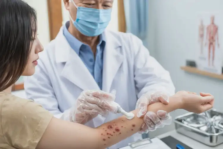 女生手臂上有濕疹能徹底自愈嗎(圖3)