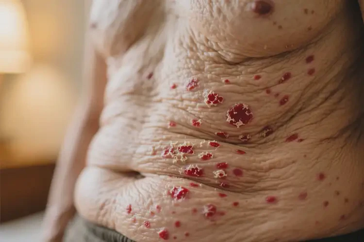 老年人肚子容易起湿疹不管它会自己自愈吗(图2)