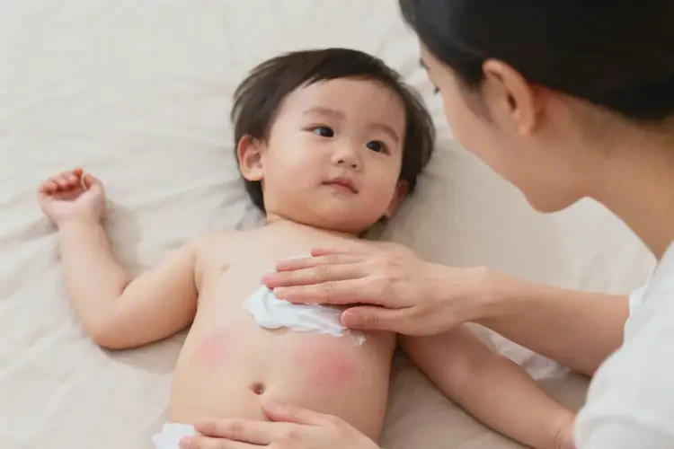 孩子肚子上容易长湿疹可以彻底自愈吗(图1)