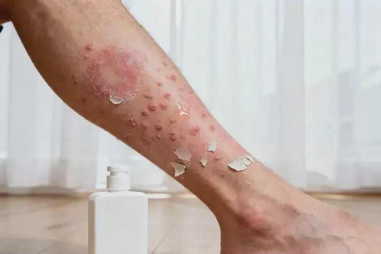 男生小腿上容易長(zhǎng)濕疹不管它會(huì)自己好嗎(圖1)