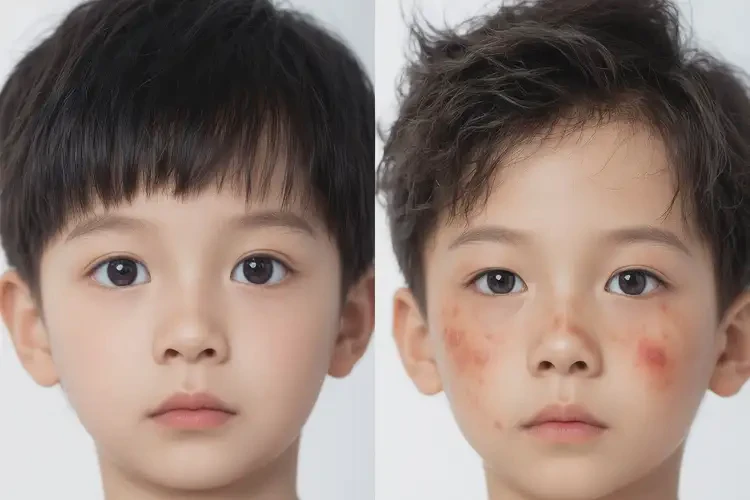 小兒臉上容易長濕疹能靠自己自愈嗎(圖2)
