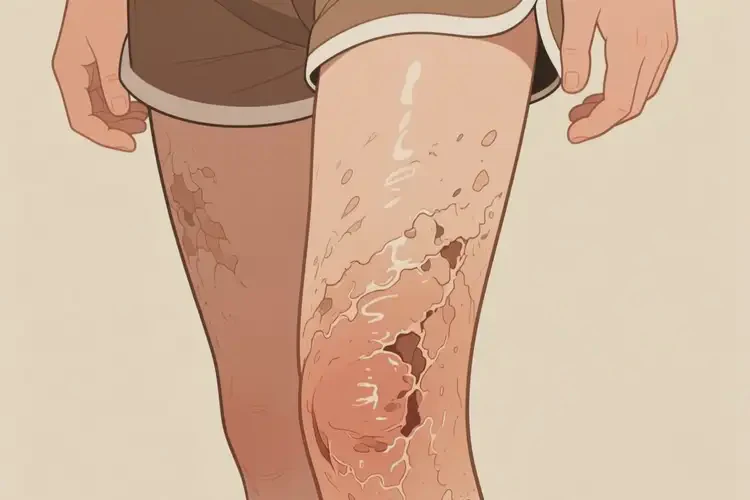 中学生大腿容易长湿疹不管它会自己自愈吗(图2)