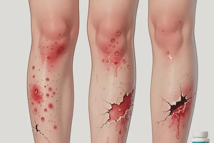 女生小腿出现湿疹不管它会自己痊愈吗(图2)