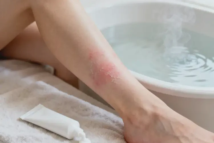 女人小腿出現(xiàn)濕疹可不可以徹底自愈(圖2)