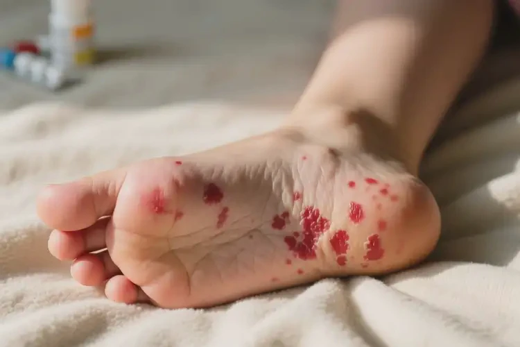 女生腳上有濕疹能徹底自愈嗎(圖1)