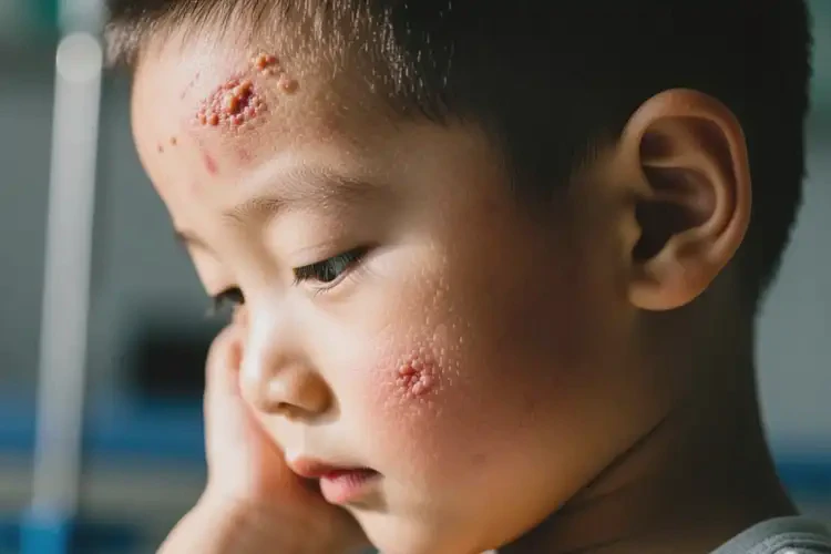 小孩臉上有濕疹不管它會自己好嗎(圖3)