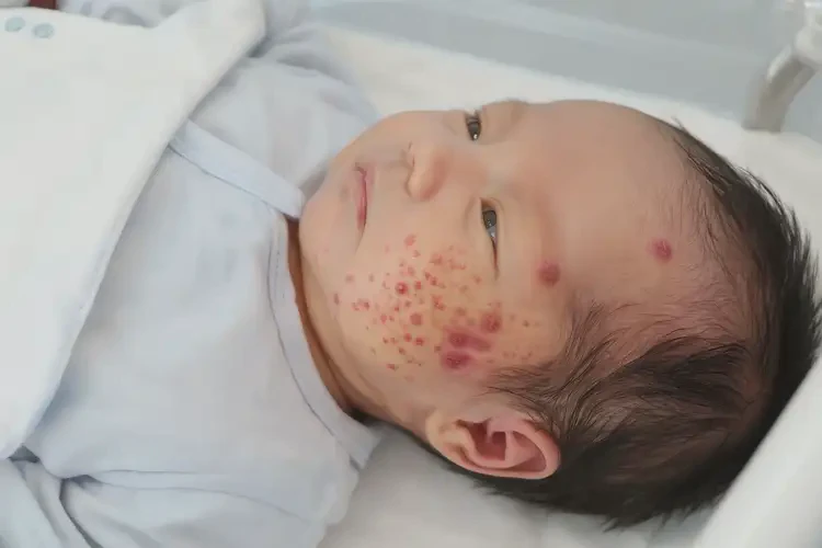 新生儿脖子上出湿疹不管它会自己自愈吗(图4)