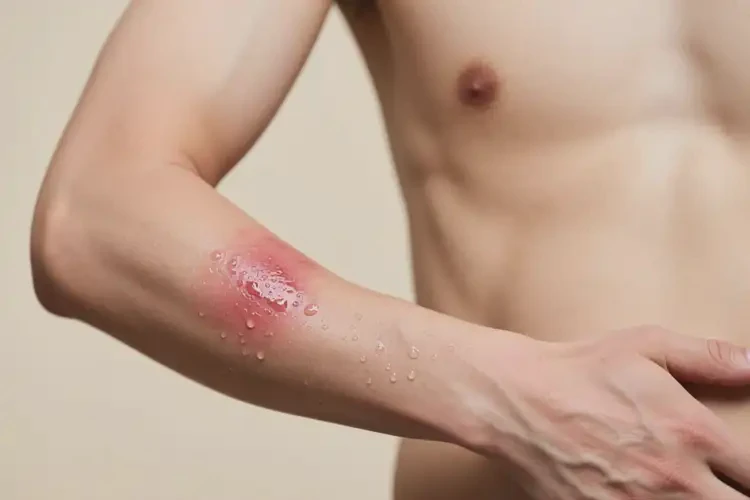 男人手臂容易起濕疹不管它會自己好嗎(圖3)