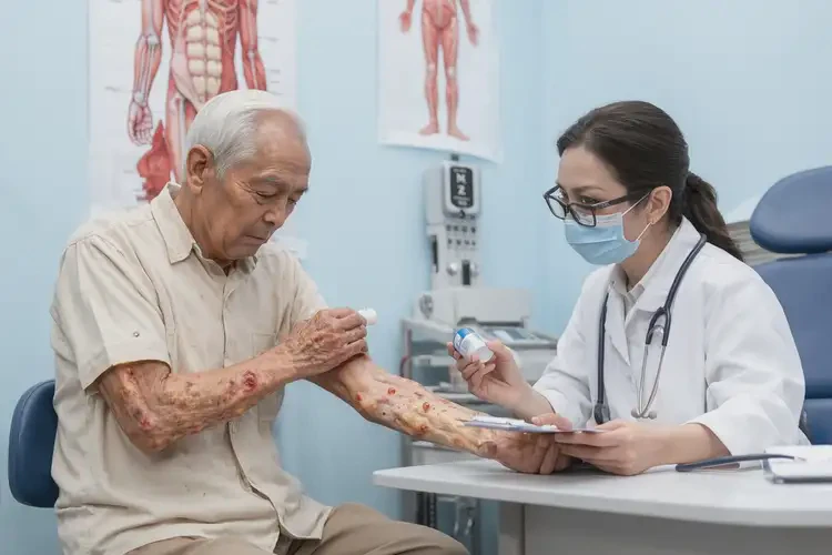 高齡老人手臂出現(xiàn)濕疹不管它會自己好嗎(圖3)