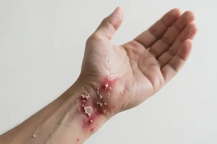 男人手臂容易起濕疹不管它會自己好嗎(圖1)