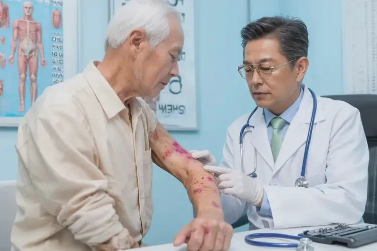 高龄老人手臂偶尔长湿疹能不能根治(图2)