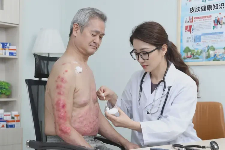 男人脖子出濕疹不管它會自己自愈嗎(圖3)