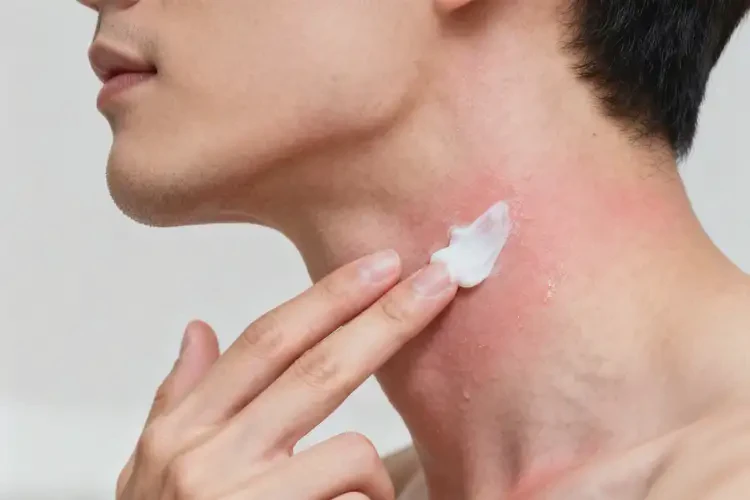 男生脖子上偶爾起濕疹能靠自己自愈嗎(圖1)