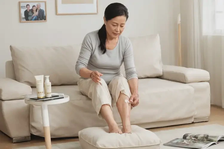 女人小腿上容易起濕疹不管它會(huì)自己好嗎(圖1)