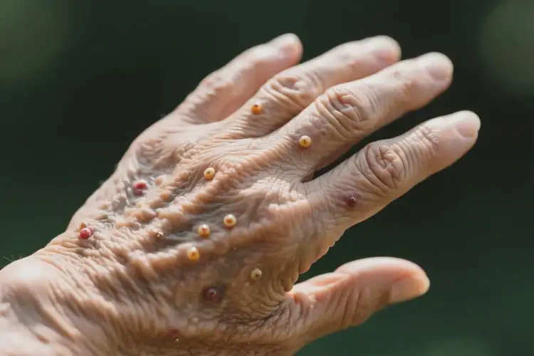 老年人手上長濕疹不管它會(huì)自己好嗎(圖2)