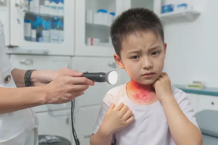 兒童脖子上長濕疹不管它會(huì)自己自愈嗎(圖4)