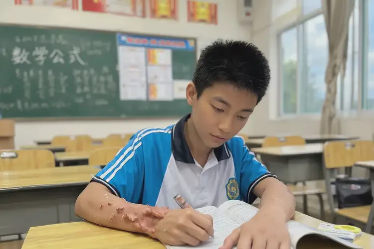 中學生肚子上偶爾長濕疹不管它會自己好嗎(圖1)