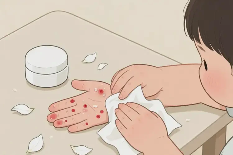 孩子手上容易長濕疹不管它會自己自愈嗎(圖1)