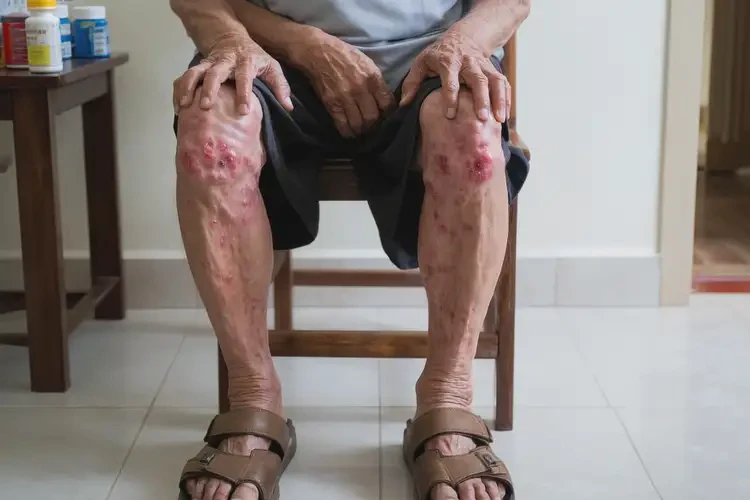 老人小腿有湿疹不管它会自己自愈吗(图2)