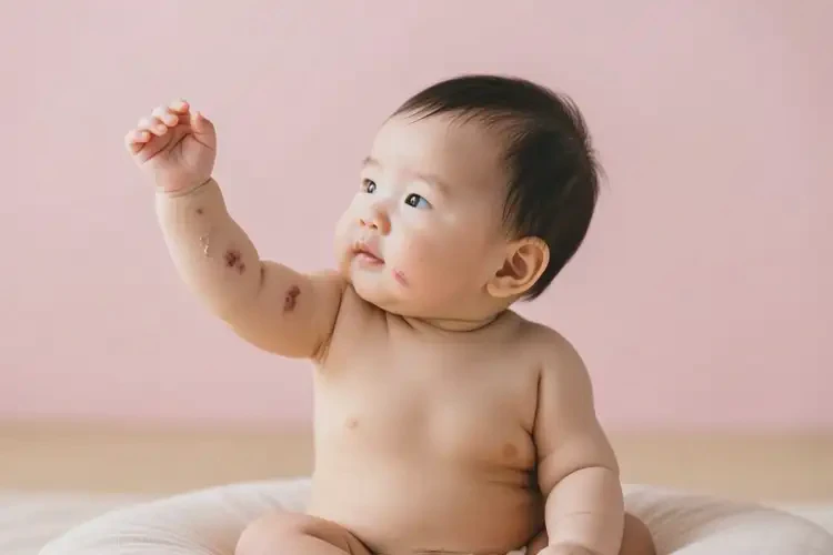 寶寶手臂上容易起濕疹不管它會自己好嗎(圖1)