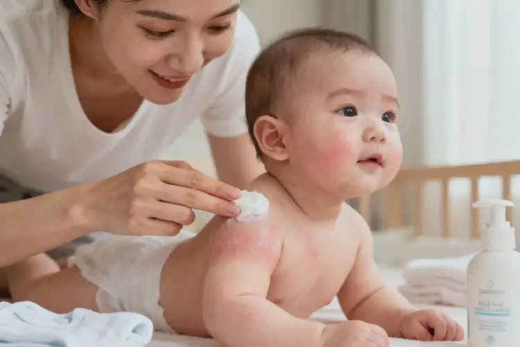 新生兒身上偶爾起濕疹能靠自己自愈嗎(圖2)