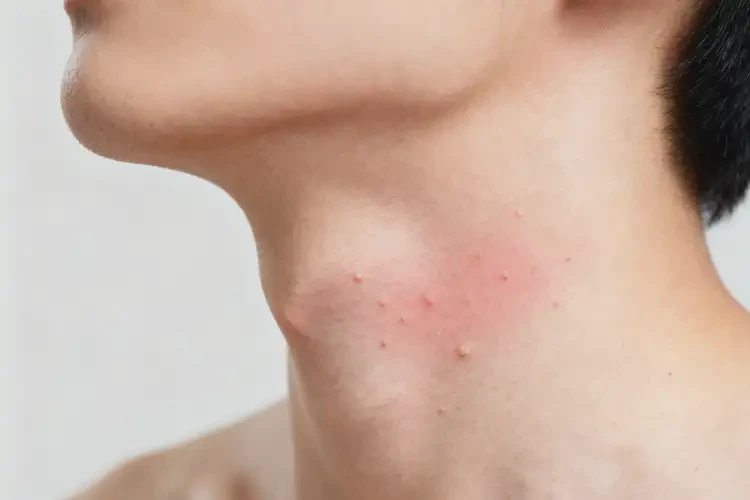 青年人脖子上偶爾起濕疹可以徹底自愈嗎(圖1)