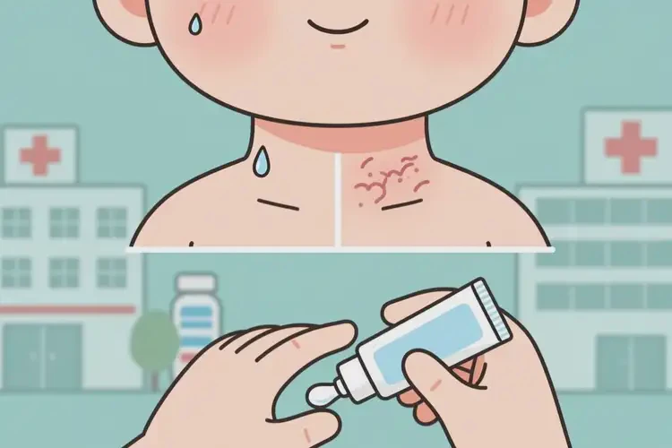 幼兒脖子上起濕疹可不可以徹底自愈(圖1)