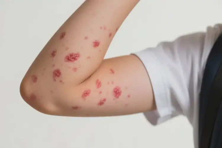 中學(xué)生手臂上起濕疹不管它會(huì)自己痊愈嗎(圖2)