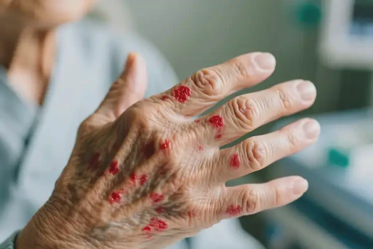 老年人手上長濕疹不管它會(huì)自己好嗎(圖4)