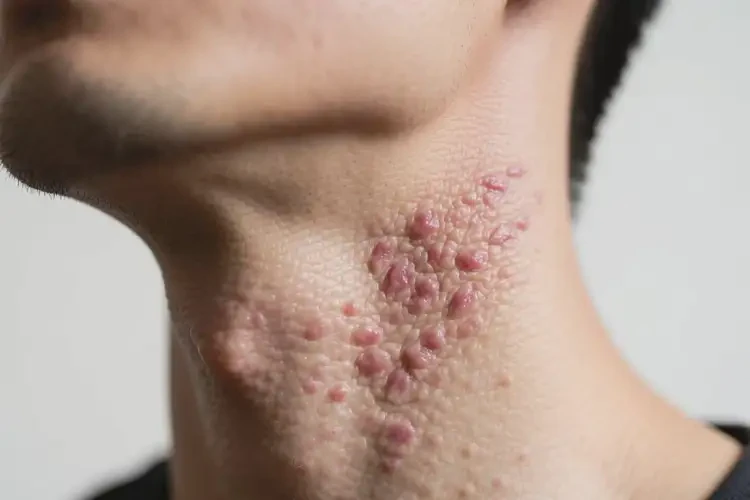 男人脖子上起濕疹能夠徹底治愈嗎(圖1)