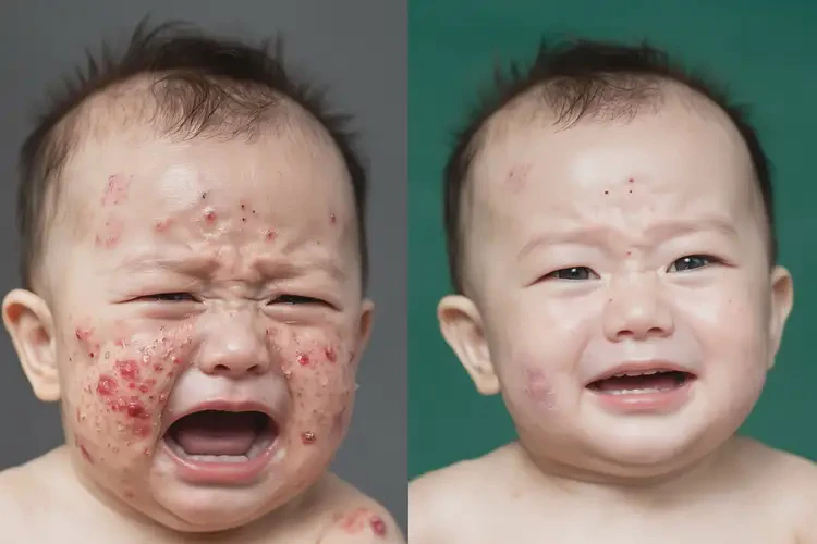 婴儿身上出湿疹可以彻底自愈吗(图1)