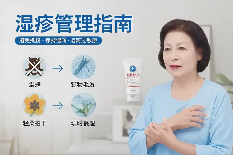 女人手臂長濕疹可不可以徹底自愈(圖2)