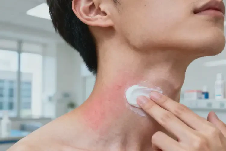 青年人脖子起濕疹不管它會(huì)自己自愈嗎(圖2)