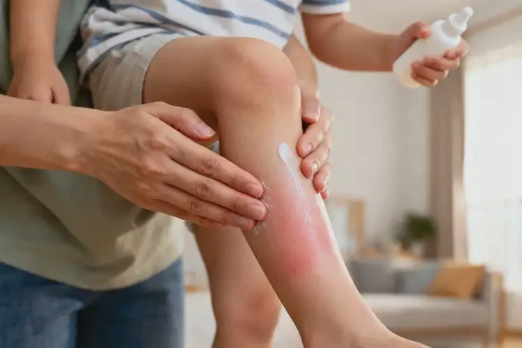 少兒小腿上有濕疹可不可以徹底自愈(圖1)