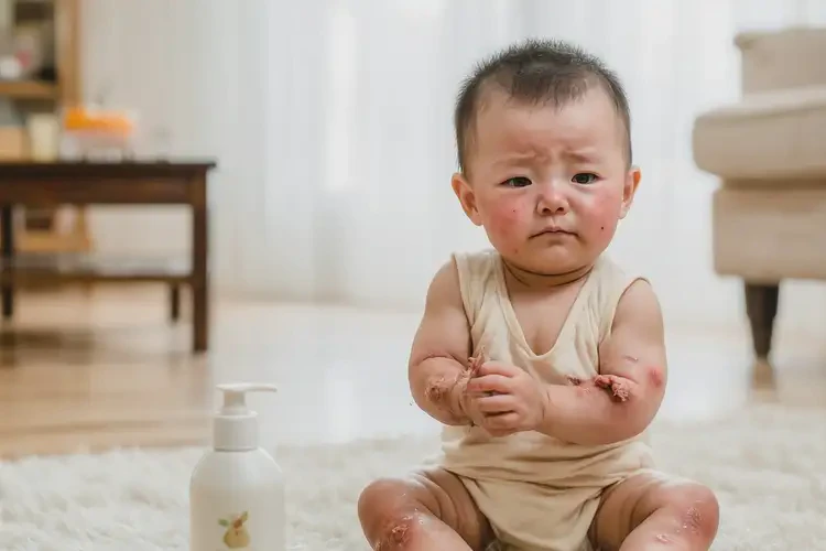 寶寶臉上偶爾長(zhǎng)濕疹不管它會(huì)自己好嗎(圖1)