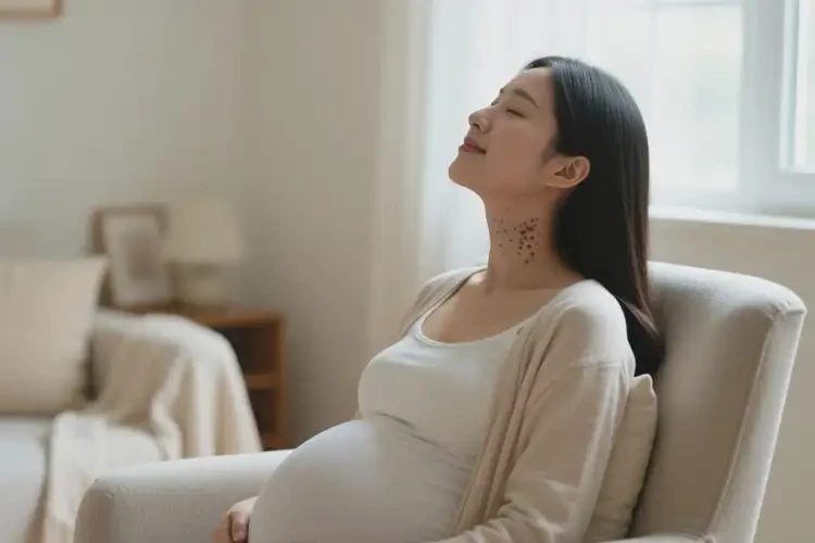 產(chǎn)婦脖子容易起濕疹不管它會自己自愈嗎(圖3)