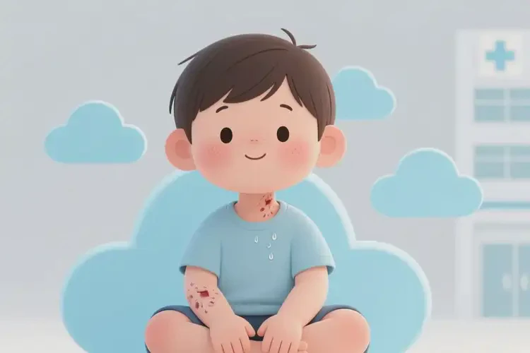 小孩脖子上长湿疹不管它会自己好吗(图2)