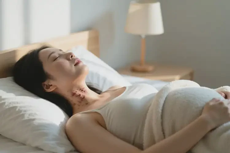 產(chǎn)婦脖子容易起濕疹不管它會自己自愈嗎(圖1)